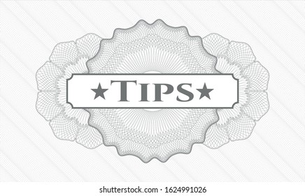 Grey money style rosette