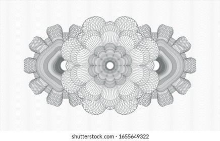 Rosette al estilo del dinero gris. Ilustración vectorial. Detallado.