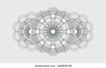 Rosette mit grauem Geld. Vektorillustration Illustration. Detaillierte Angaben.