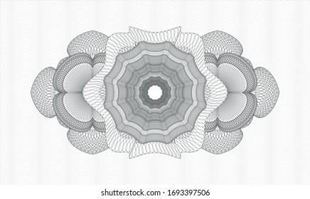 Rosette al estilo del dinero gris. Ilustración vectorial. Detallado.