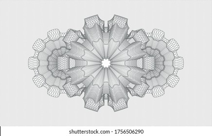Rosette mit grauem Geld. Vektorgrafik. Detaillierte 