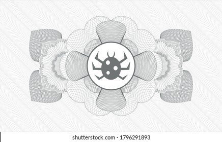 Rosette estilo dinero gris. Ilustración vectorial. Detallado con el icono de error dentro
