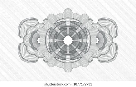 Rosette estilo dinero gris. Ilustración vectorial. Detallado 