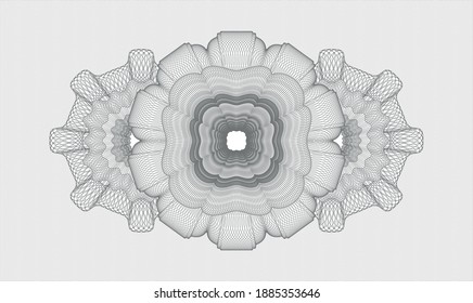 Rosette mit grauem Geld. Vektorgrafik. Detaillierte 