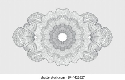 Rosette estilo dinero gris. Ilustración vectorial. Detallado 