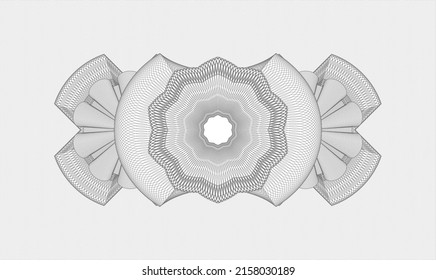 Rosette estilo dinero gris. Ilustración vectorial. Detallado 
