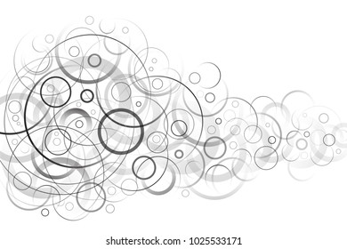 Grey monochrome circles background