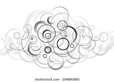 Grey monochrome circles background