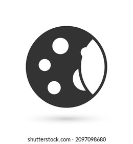 Grey Moon phases icon isolated on white background.  Vector