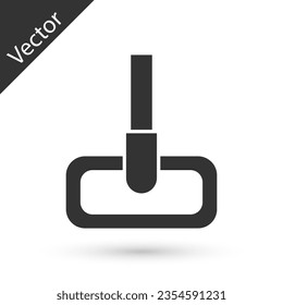 Icono de Gray Mop aislado en fondo blanco. El concepto de servicio de limpieza.  Ilustración vectorial