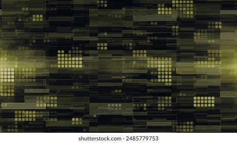 Grey mosaic background in technology concept. Abstract Grey LED squares and particles. Technology digital square Grey color background. Grey pixel grid background. 3D vector illustration