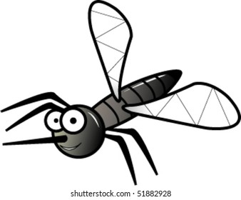 grey mosquito vector