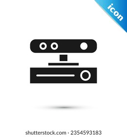 Grey Motion sensor icon isolated on white background.  Vector Illustration