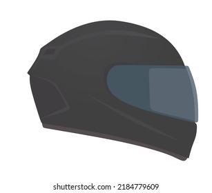 Grey motorcycle helmet. vector illustration
