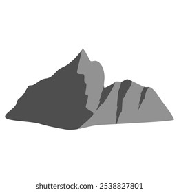 Vista de la colina de piedra de montaña gris