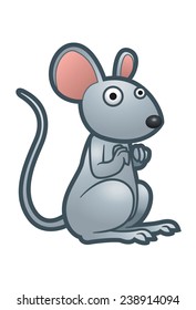 Grey mouse illustration