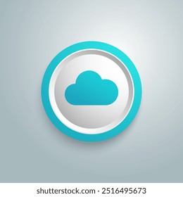 Grey Music streaming service blue icon. Sound cloud computing, online media streaming, online song, audio wave. Vector Illustration