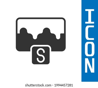 Grey Music wave equalizer icon isolated on white background. Sound wave. Audio digital equalizer technology, console panel, pulse musical.  Vector