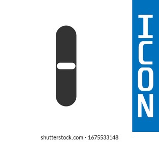 Icono de archivo de Grey Nail aislado en fondo blanco. Herramienta de manicura.  Ilustración vectorial