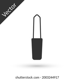 Grey Nail file icon isolated on white background. Manicure tool.  Vector