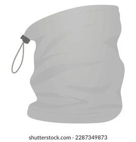 Grey neck scarf. vector illustration