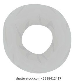 Escarcha gris en el cuello. ilustración vectorial