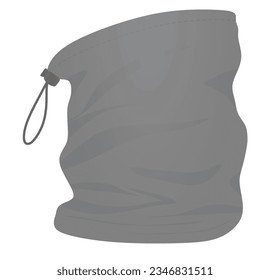 Grey neck scarf. vector illustration