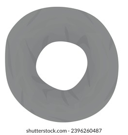 Grey  neck  scarf. vector illustration