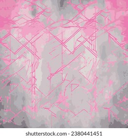 Grey and neon pink grunge pattern background