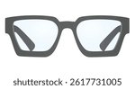 Grey  nerd glasses. vector illustration