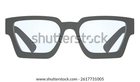 Grey  nerd glasses. vector illustration