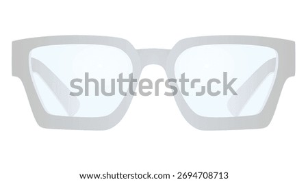Grey nerd glasses. vector illustration	

