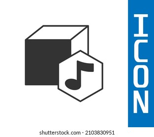 Grey NFT Digital crypto art icon isolated on white background. Non fungible token.  Vector