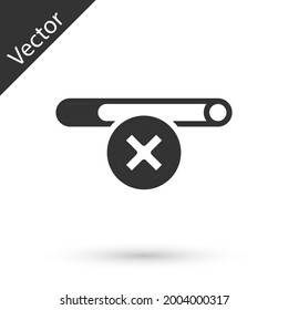 Grey No smoking icon isolated on white background. Cigarette smoking prohibited sign.  Vector