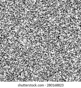 Grey noise on the TV screen. Dark pixels
