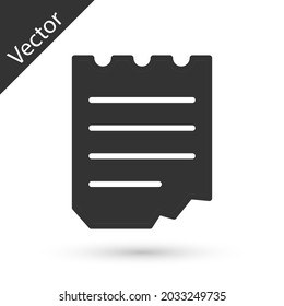 Grey Notebook icon isolated on white background. Spiral notepad icon. School notebook. Writing pad. Diary for school.  Vector