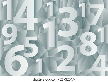 grey numbers background