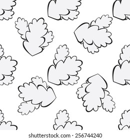 grey oak leaf seamless background Vector illustration