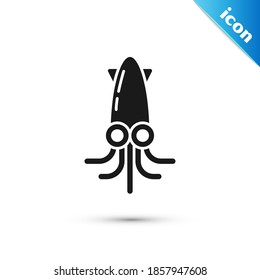 Grey Octopus icon isolated on white background.  Vector