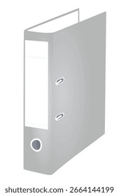 Grey office folder. vector illustration. 3d	