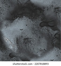 Patrón de mármol gris. Pared de salpicaduras de tinta de alcohol negra. Fondo de color de agua metálica. Acuarela De Mármol Gris. Pintura sin vectores. Esplash Elegante Ligero. Pintura de mosaico gris. Fondo de gradiente gris.