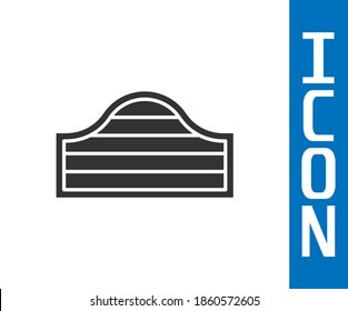 Grey Old western swinging saloon door icon isolated on white background.  Vector