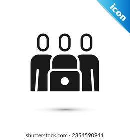 Grey Online class icon isolated on white background. Online education concept.  Vector Illustration