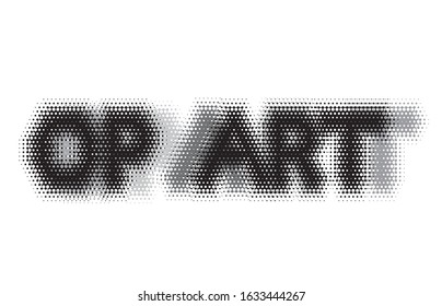 Grey op art logotype. Typographic