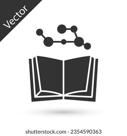 Grey Open book icon isolated on white background.  Vector Illustration