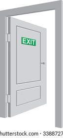  	Grey open door