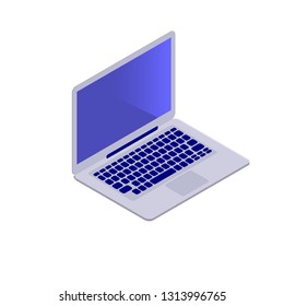 Grey open laptop