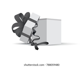grey opened present