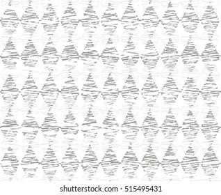 Grey openwork pattern with rhombus. Gray Pattern of interwoven strands. Vector seamless
