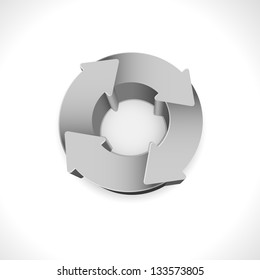 Grey option cycle diagram made out of blank arrows ready for your text / grey cycle diagram